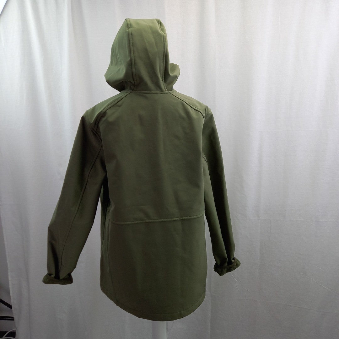 Lands End Green Hooded Coat UK L Excellent