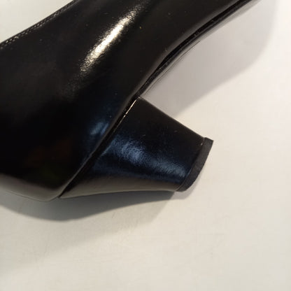 Holmes Of Norwich Leather Black Heels Slip On UK 5 Good