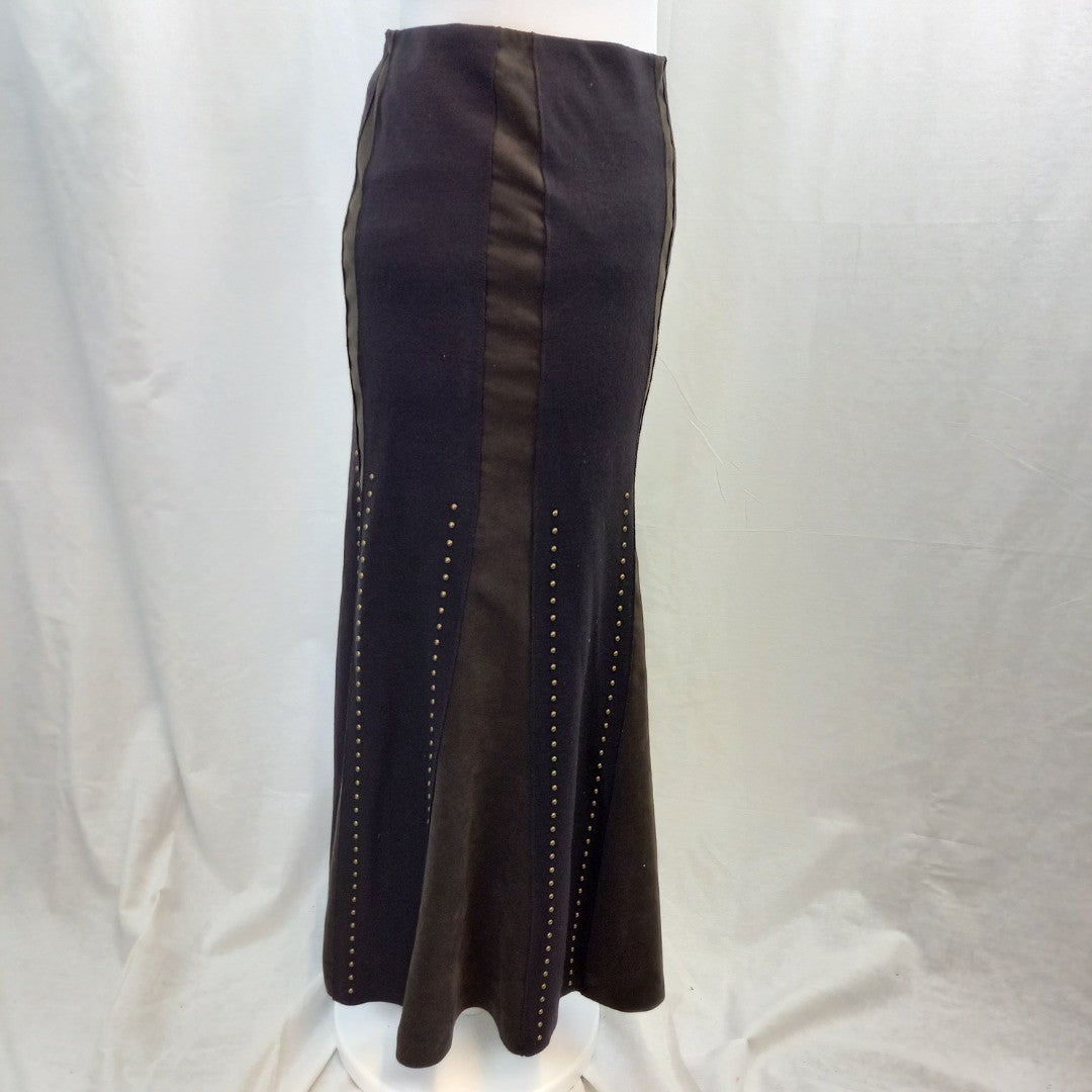 Marc Cain Black Skirt Wool & Cashmere Beaded Detailing UK 14 BNWT