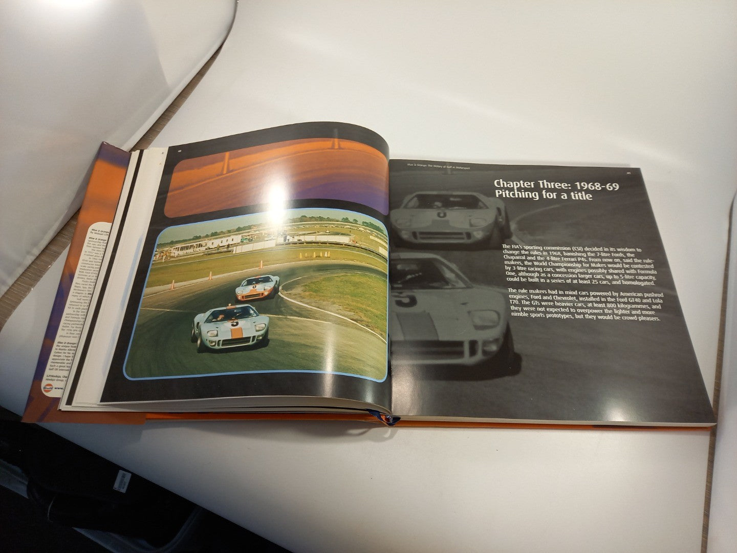 Signed Copy Blue and Orange The History Of Gulf in Motorsport By Michael Cotton Hardback VGC