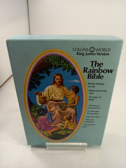 The Rainbow Bible For Young People Red Letter Edition in Box KJV Excellent Condition