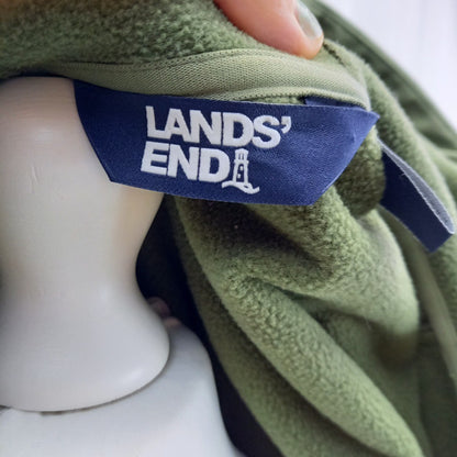 Lands End Green Hooded Coat UK L Excellent