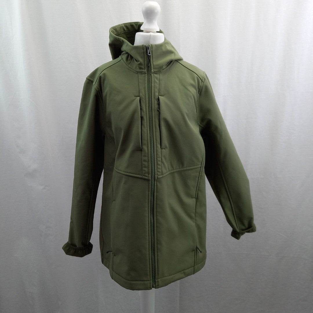 Lands End Green Hooded Coat UK L Excellent