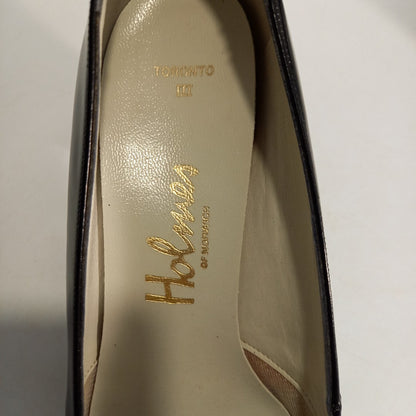 Holmes Of Norwich Leather Black Heels Slip On UK 5 Good