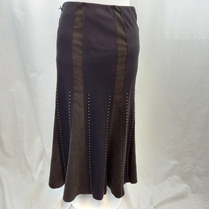 Marc Cain Black Skirt Wool & Cashmere Beaded Detailing UK 14 BNWT