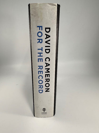 David Cameron For The Record Signed First Edition Hardback 2019