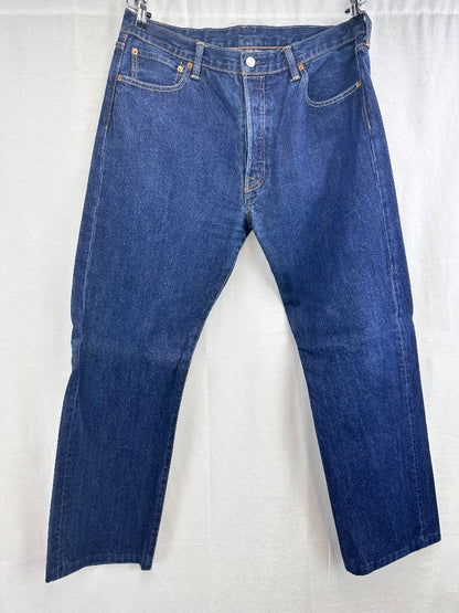 Levi's 501 Original Regular Fit Straight Leg Men's Blue Jeans Size W36 L32 Like New