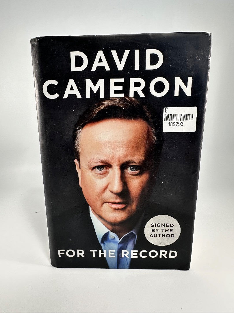 David Cameron For The Record Signed First Edition Hardback 2019