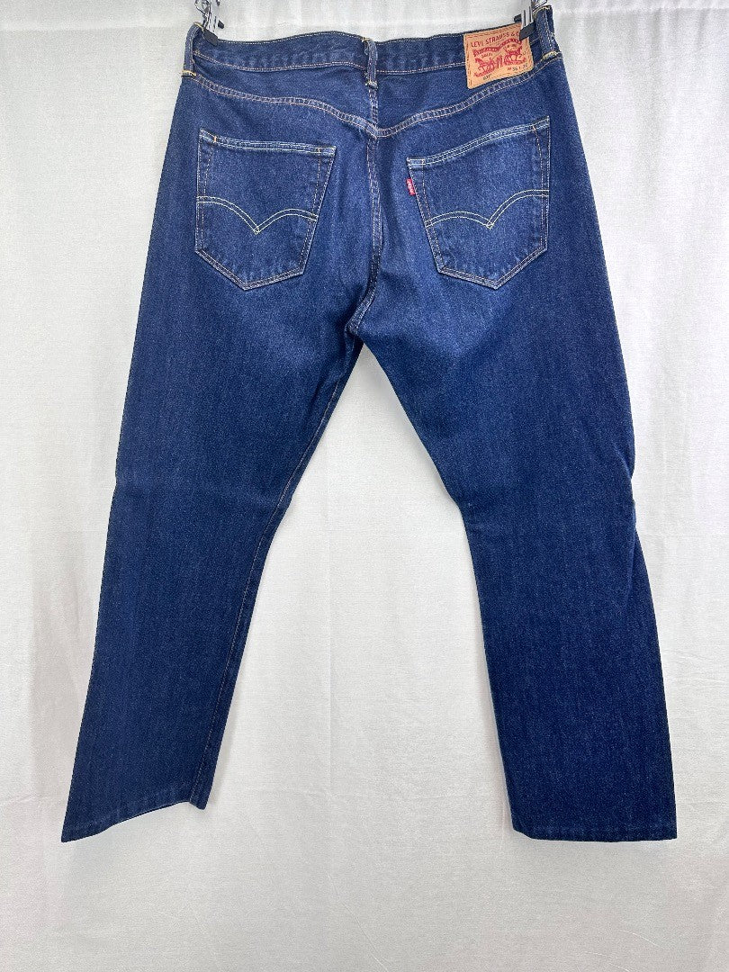 Levi's 501 Original Regular Fit Straight Leg Men's Blue Jeans Size W36 L32 Like New