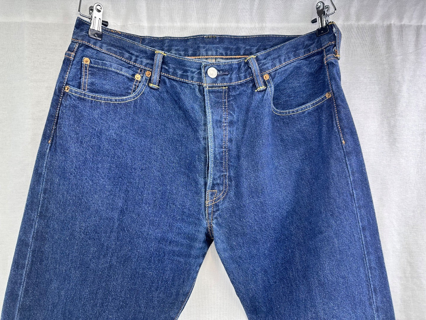 Levi's 501 Original Regular Fit Straight Leg Men's Blue Jeans Size W36 L32 Like New