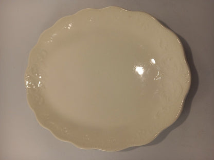 bishop and stonier plate white platter serving plate with raised white pattern