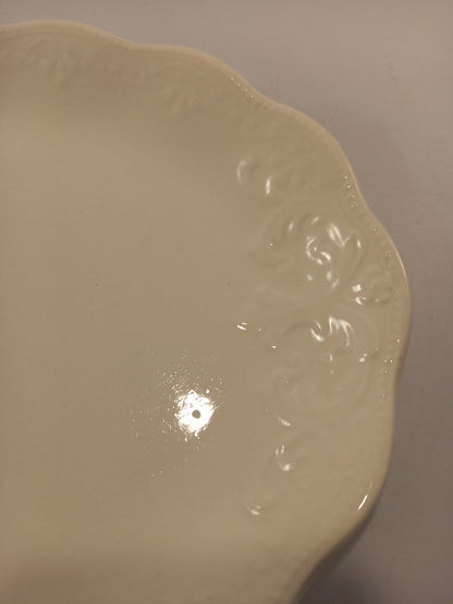 bishop and stonier plate white platter serving plate with raised white pattern