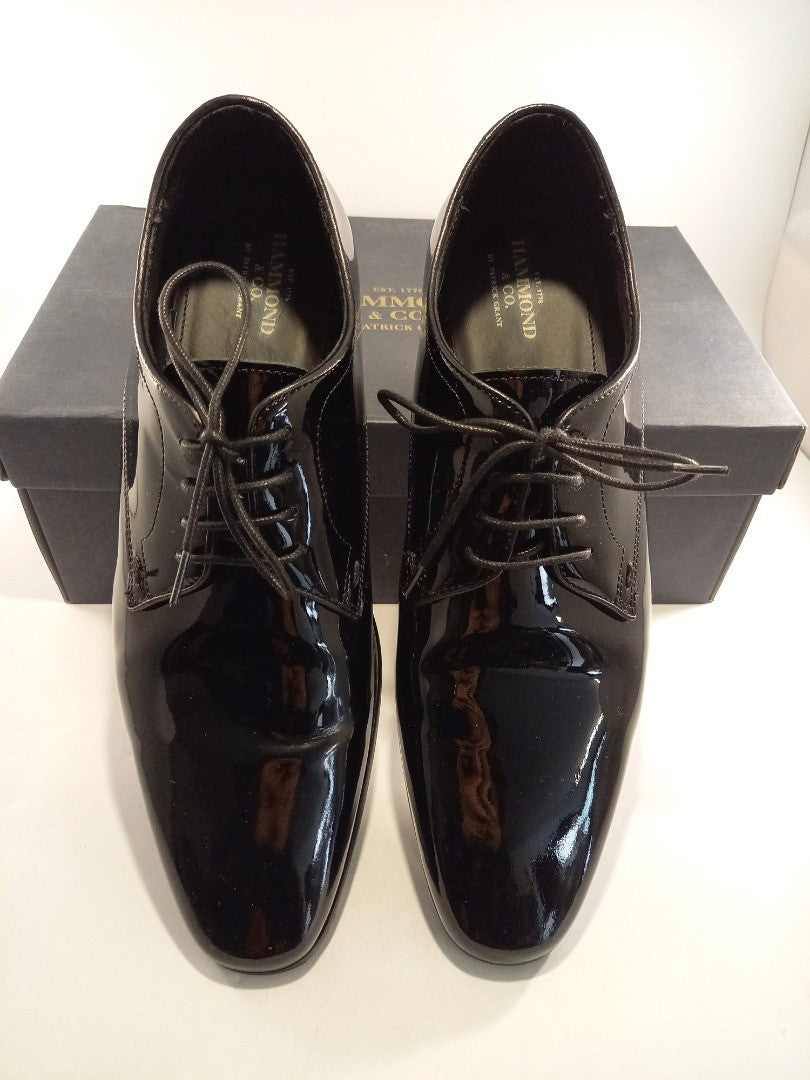 Hammond & Co Black HC Ryde Patent Leather Formal Shoes - UK 9 EU 43