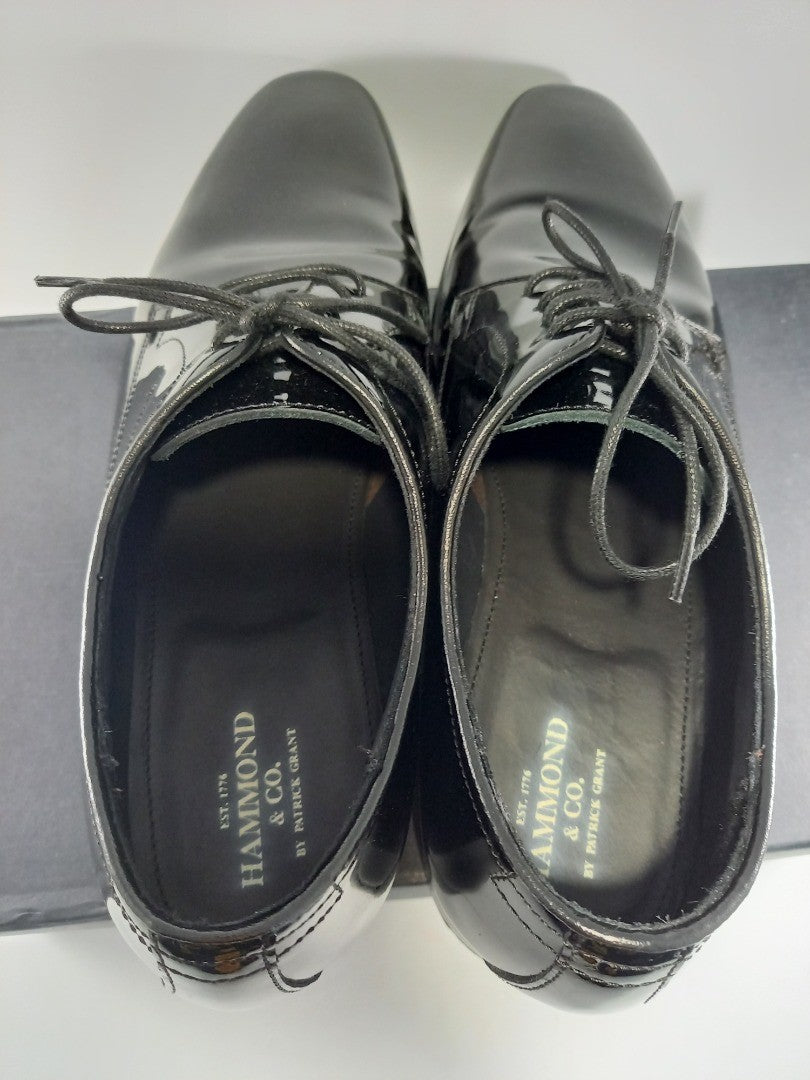 Hammond & Co Black HC Ryde Patent Leather Formal Shoes - UK 9 EU 43