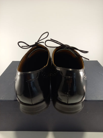 Hammond & Co Black Hugo Patent Leather Oxford Brogues - Size UK 9 EU 43