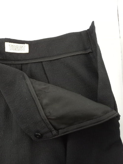 toast black trousers size 10 wool mix with pockets textured fabric