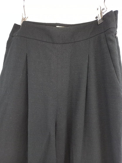 toast black trousers size 10 wool mix with pockets textured fabric