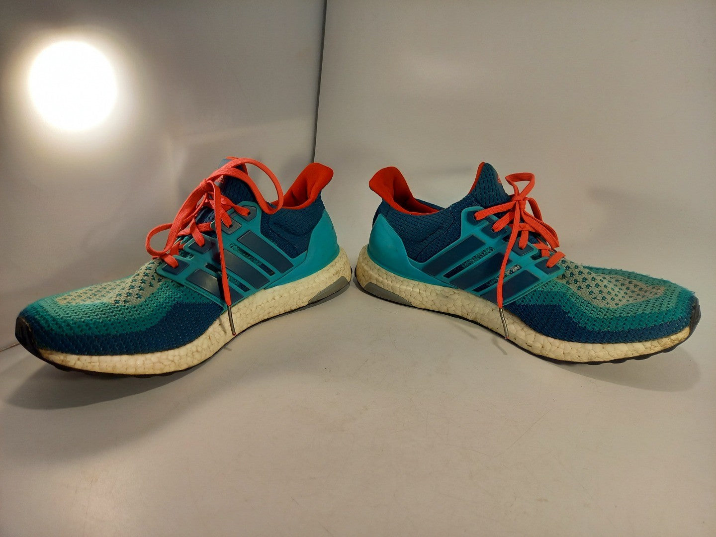 Adidas Ultra Boost Teal Pink Trainers Continental Sole Size 9.5 VGC