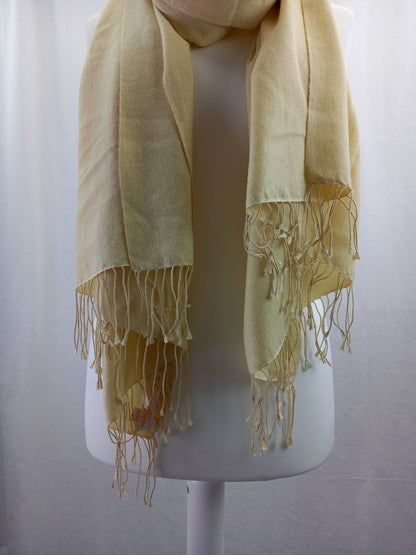 pashmina the cashmere company wrap scarf shawl beige natural cream silk cashmere