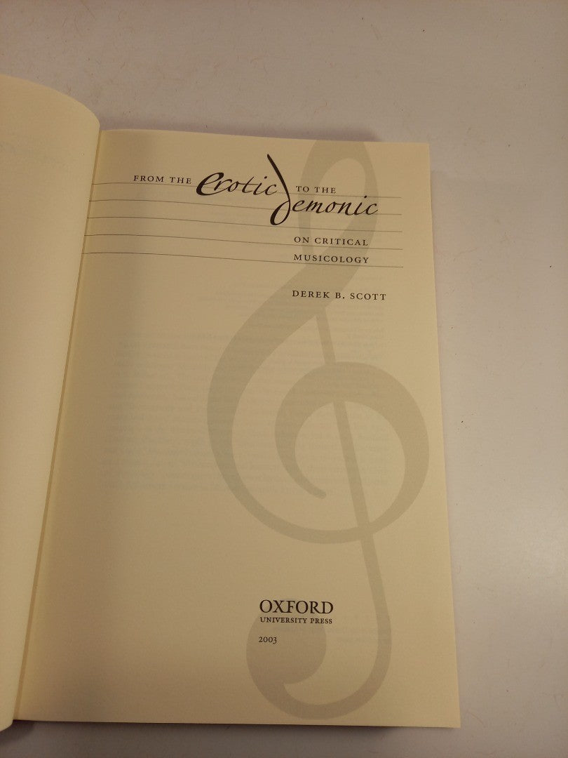 From the Erotic to the Demonic on Critical Musicology Signed 1st Ed Hardback Ex Con