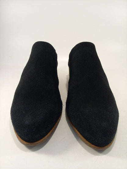 Lucky Brand Black Suede Mules Slip On  Block Heel Size 6 Nearly New