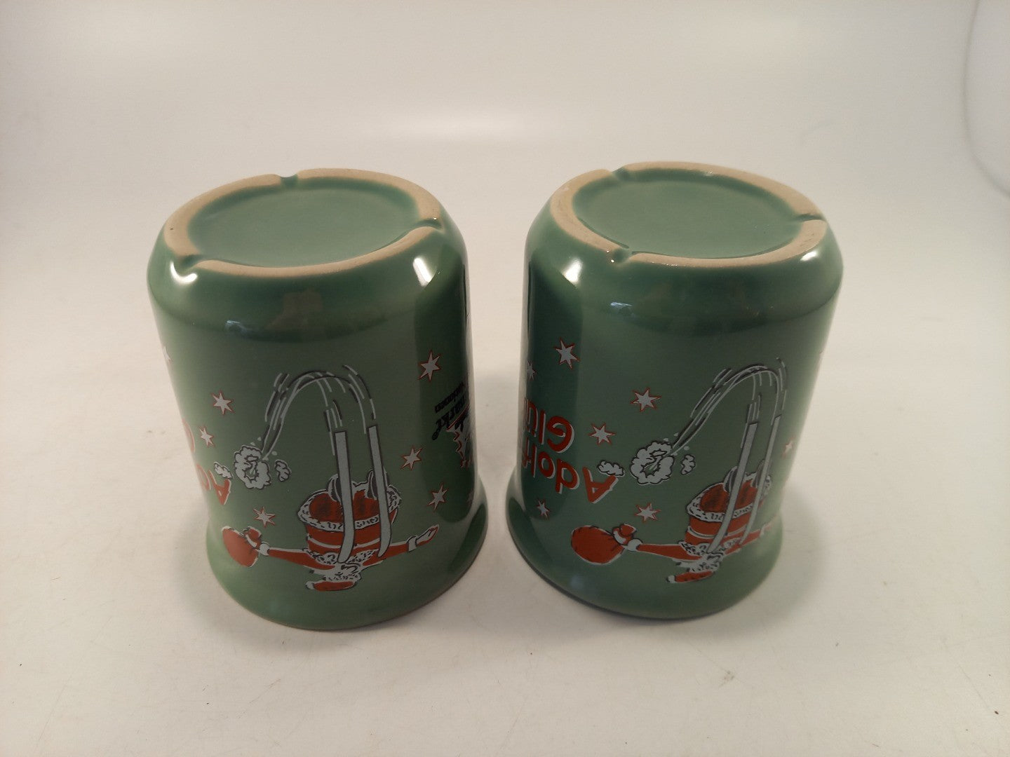 Rudesheimer Weihnachts Market Adolfs Gluhwein Sage Mug x2 Vintage VGC