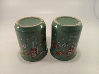 Rudesheimer Weihnachts Market Adolfs Gluhwein Sage Mug x2 Vintage VGC