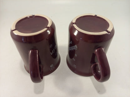 Rüdesheimer Weihnachtsmarkt Adolfs Glühwein 2002 Purple Mugs x2 Vintage VGC