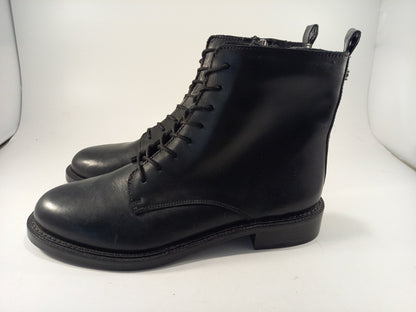 Sam Edelman Black Leather Ankle Boots Zip Up Size 5.5 Brand New No Box