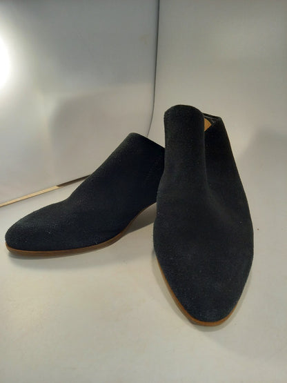 Lucky Brand Black Suede Mules Slip On  Block Heel Size 6 Nearly New