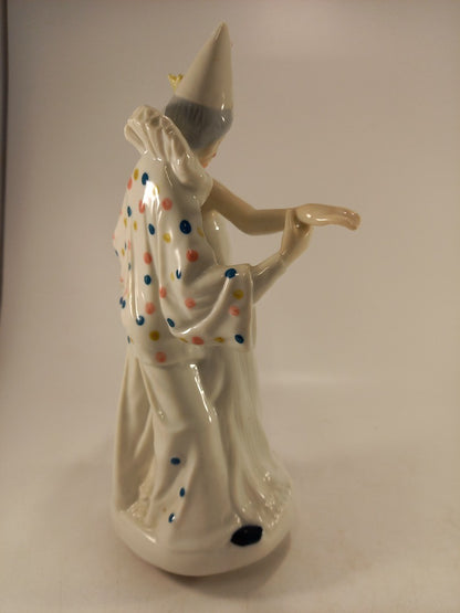 Royal Duncan Porcelain Clown & Princess Dancing Musical Figurine Ex Con