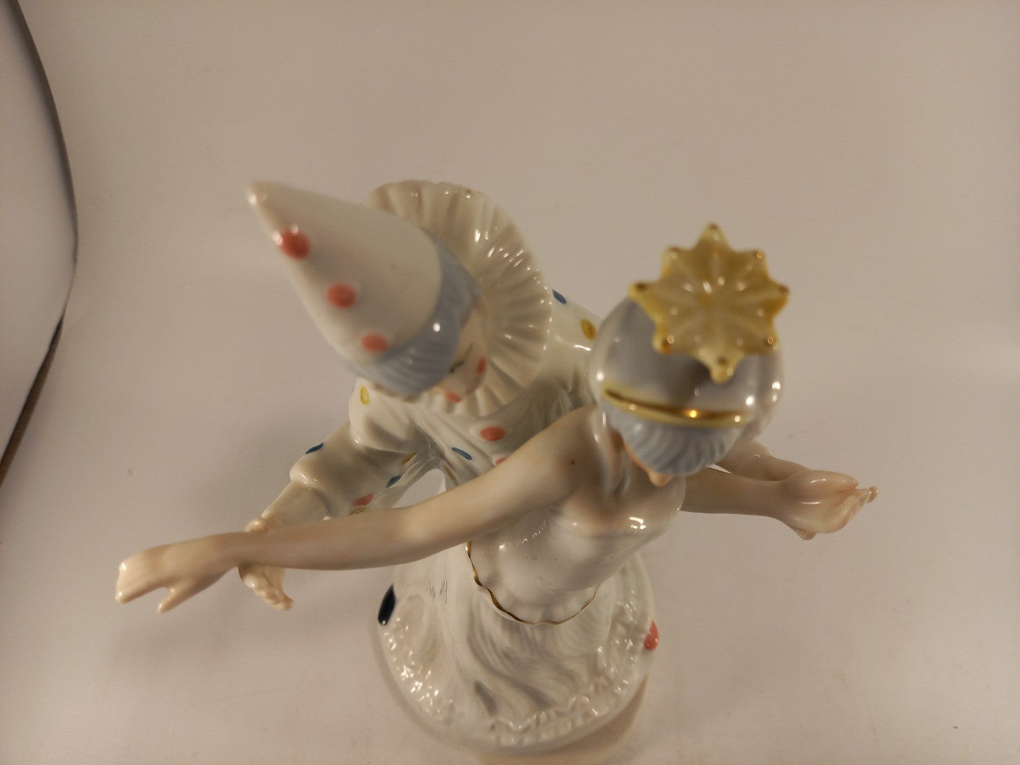 Royal Duncan Porcelain Clown & Princess Dancing Musical Figurine Ex Con