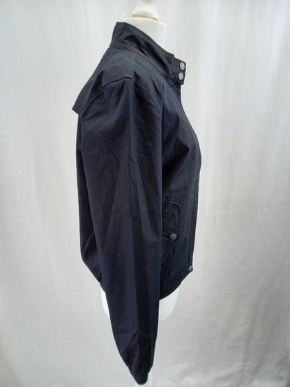 Fred Perry Black Jacket Coat Lightweight Size 10 Nearly New