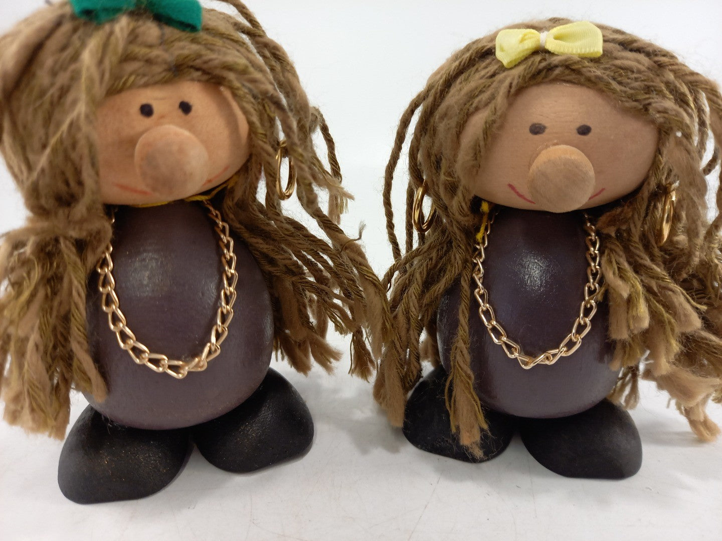 Butticki Sweden Wooden Doll x2 Kitsch Vintage VGC