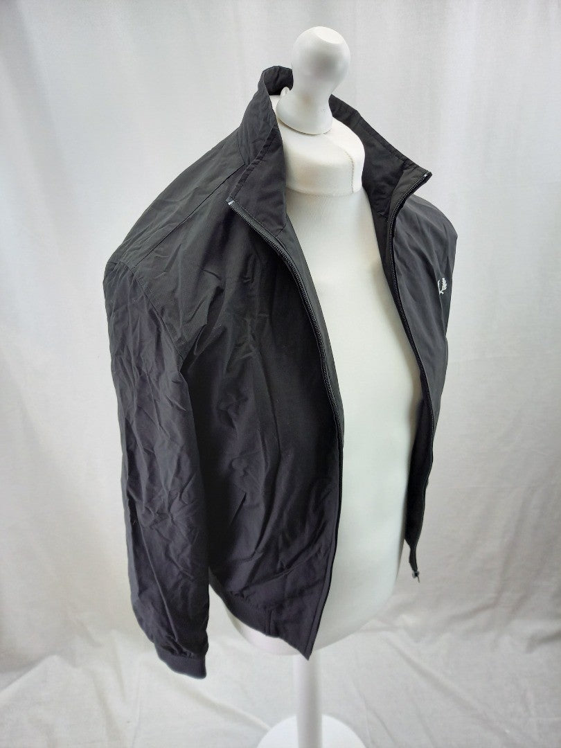 Fred Perry Black Full Zip Lightweight Jacket Coat Size XS Excellent Condition