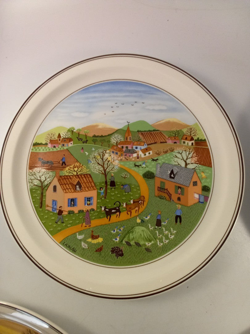 decorative plates x4 seasons villeroy and boch spring summer autumn winter