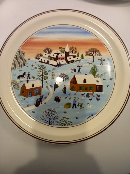 decorative plates x4 seasons villeroy and boch spring summer autumn winter