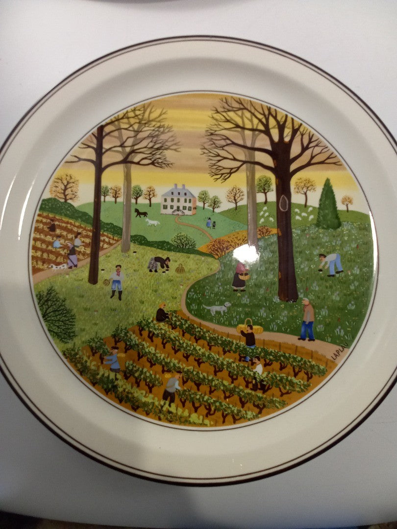 decorative plates x4 seasons villeroy and boch spring summer autumn winter