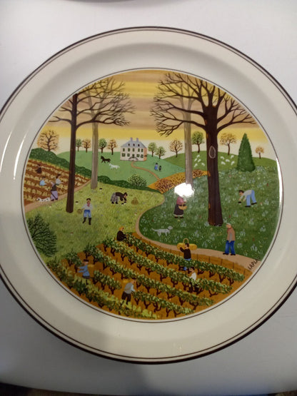 decorative plates x4 seasons villeroy and boch spring summer autumn winter