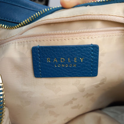 Radley Light Blue Leather Hand Bag Excellent