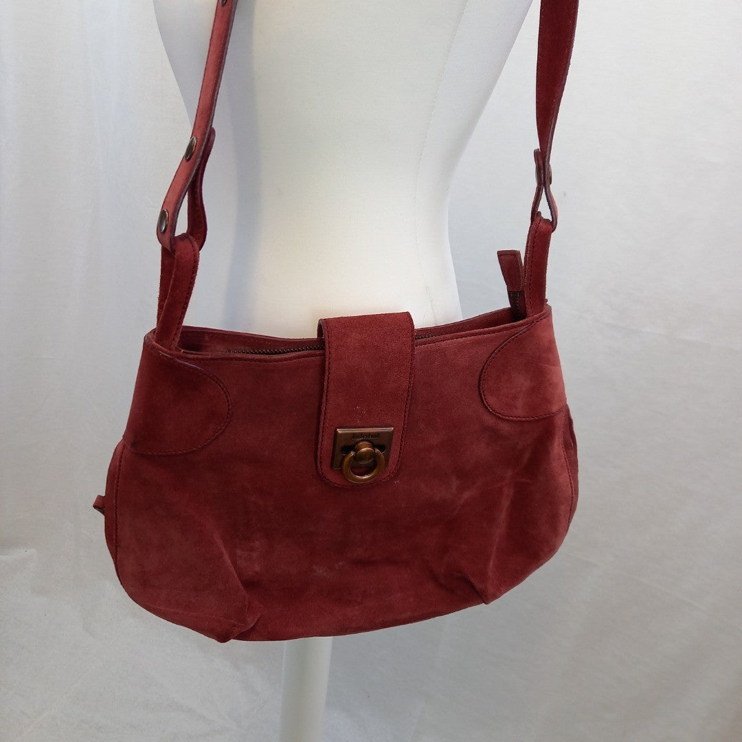 Timberland Suede Red Handbag Medium Good