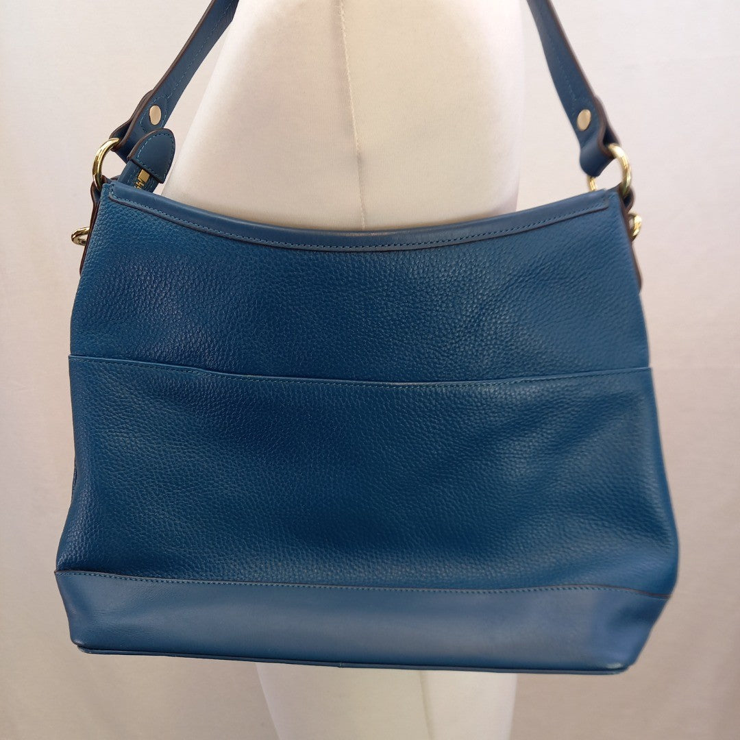 Radley Light Blue Leather Hand Bag Excellent