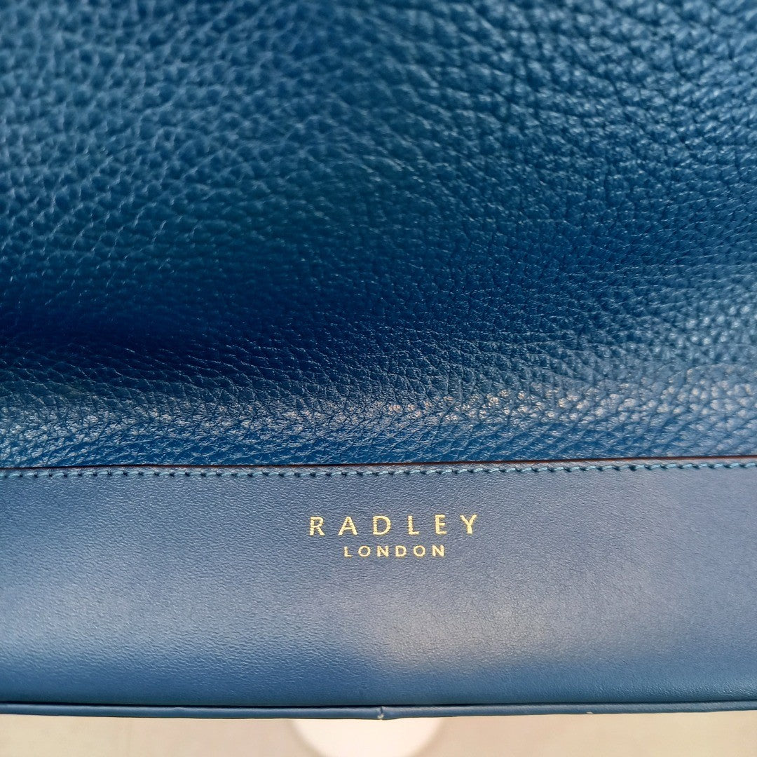 Radley Light Blue Leather Hand Bag Excellent