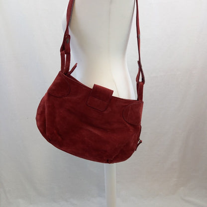 Timberland Suede Red Handbag Medium Good