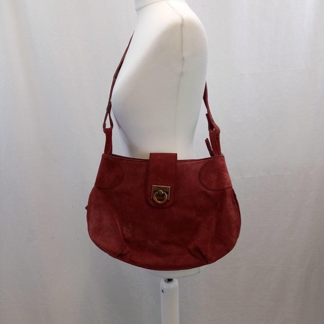 Timberland Suede Red Handbag Medium Good