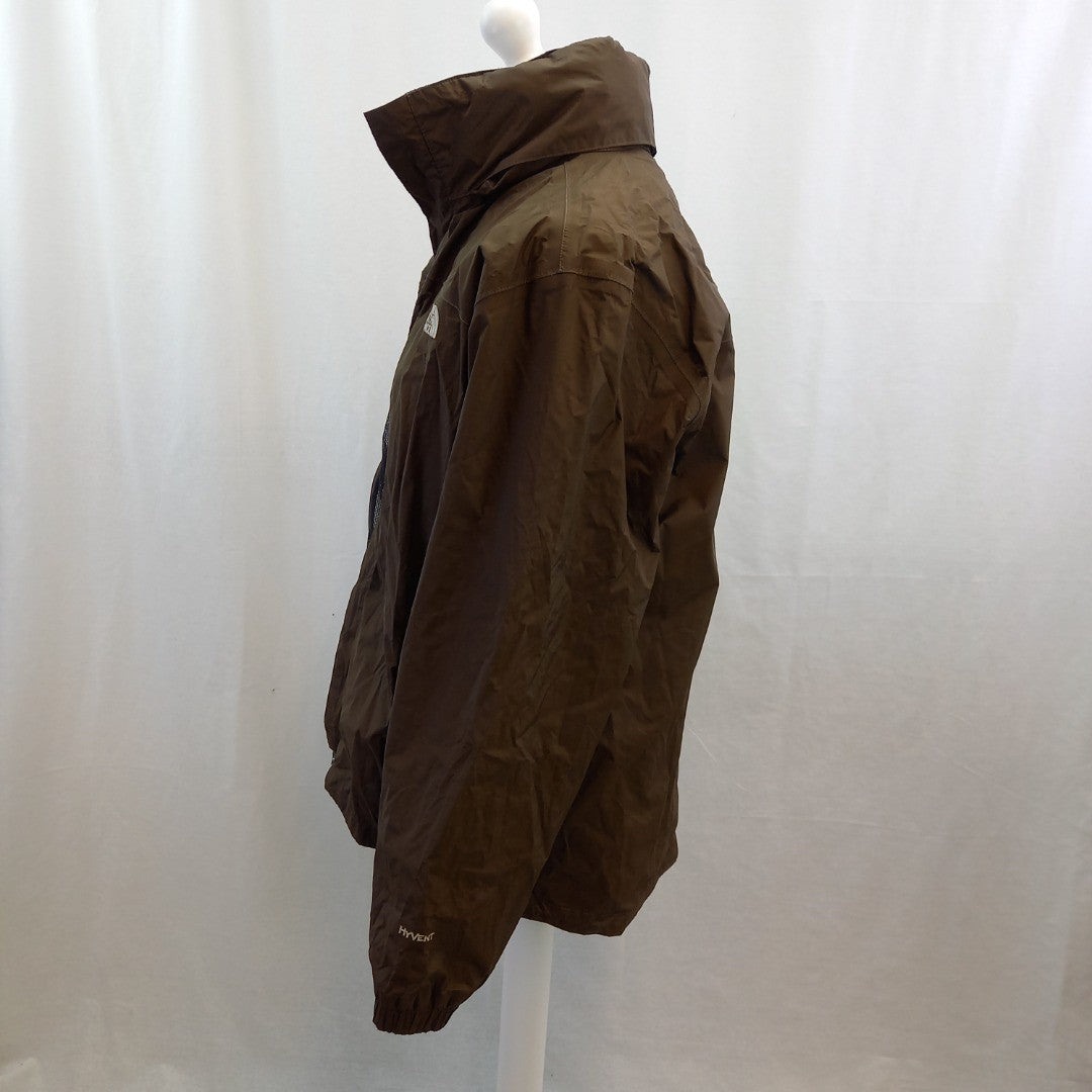 The North Face Brown Hyvent Coat Mens UK L Excellent