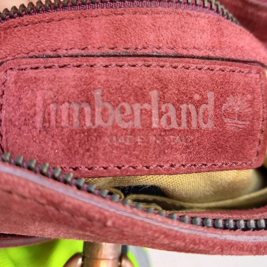 Timberland Suede Red Handbag Medium Good