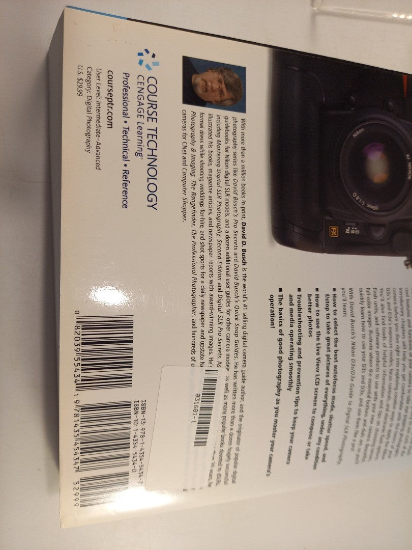 David Busch's Nikon D3s/D3x Book Guide to Digital SLR Photography Ex Con