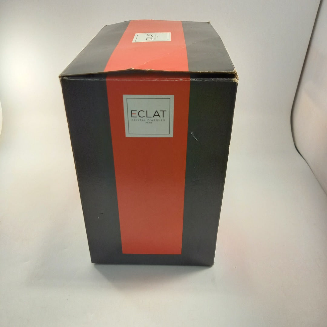 EClat Cristal D'Arques 6 x Crystal Cut Champagne Glasses Original Box Excellent