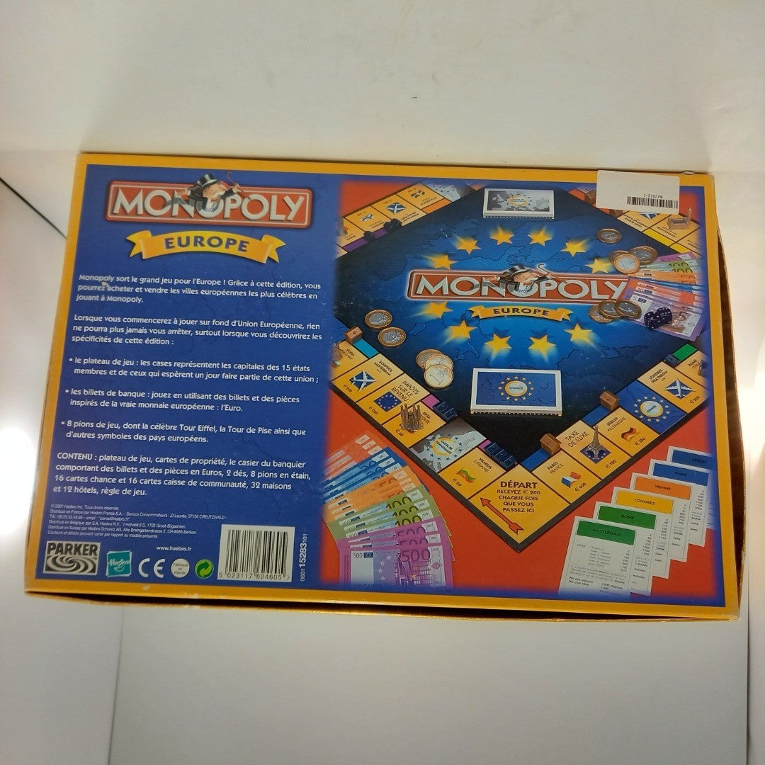 Monopoly Europe Edition 2003 Hasbro Retro Complete Good